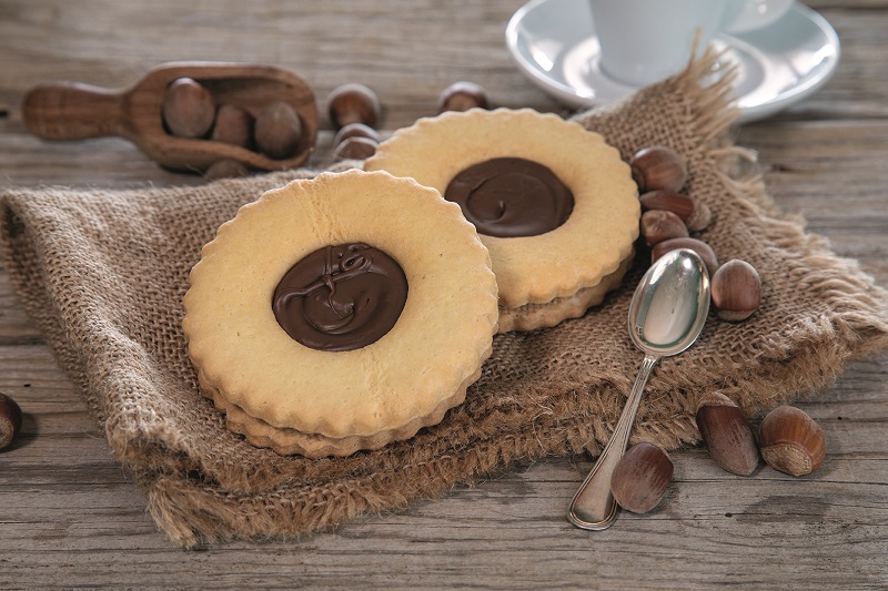 Occhio di Bue Senza Glutine con Crema alla Gianduia - Napoleoni