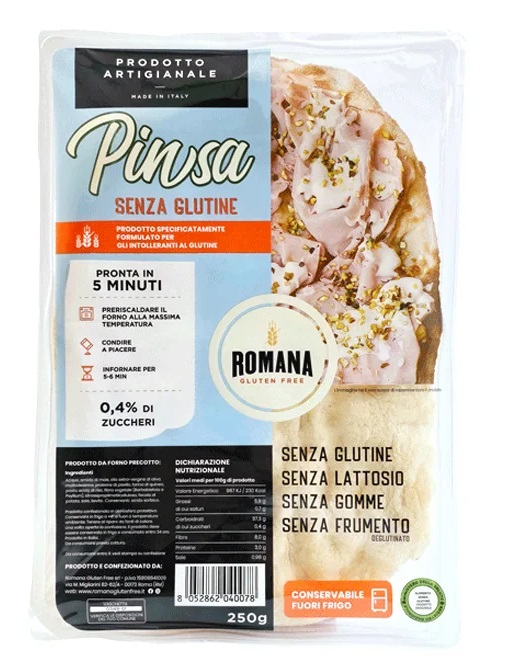 Pinsa Base Ambient in Vaschetta Senza Glutine 250g - Romana Gluten Free