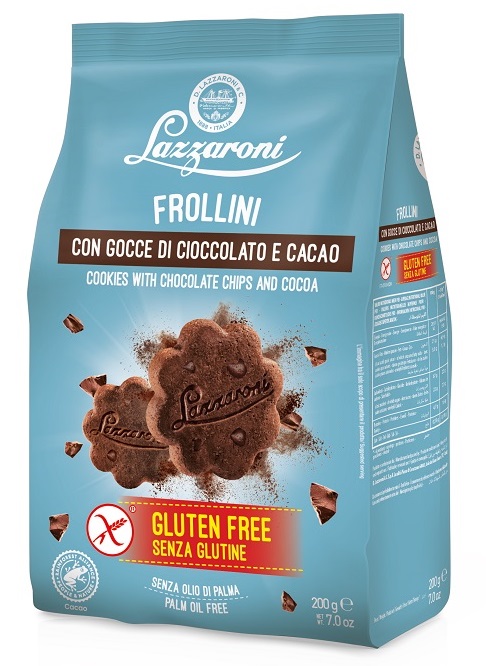 Frollini Senza Glutine con Gocce di Cioccolato e Cacao - Lazzaroni