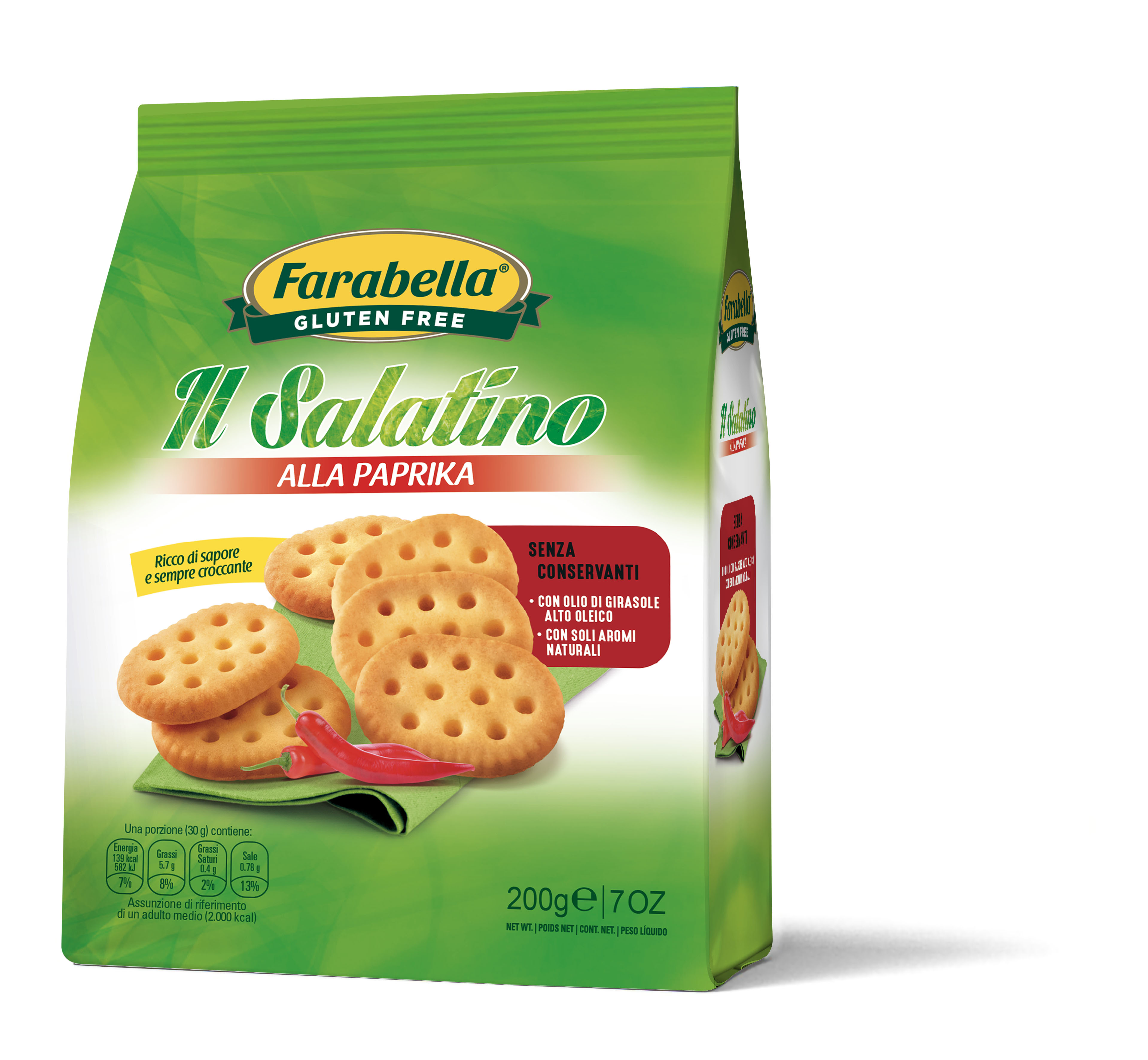 Salatino alla Paprika Senza Glutine 200g - Farabella