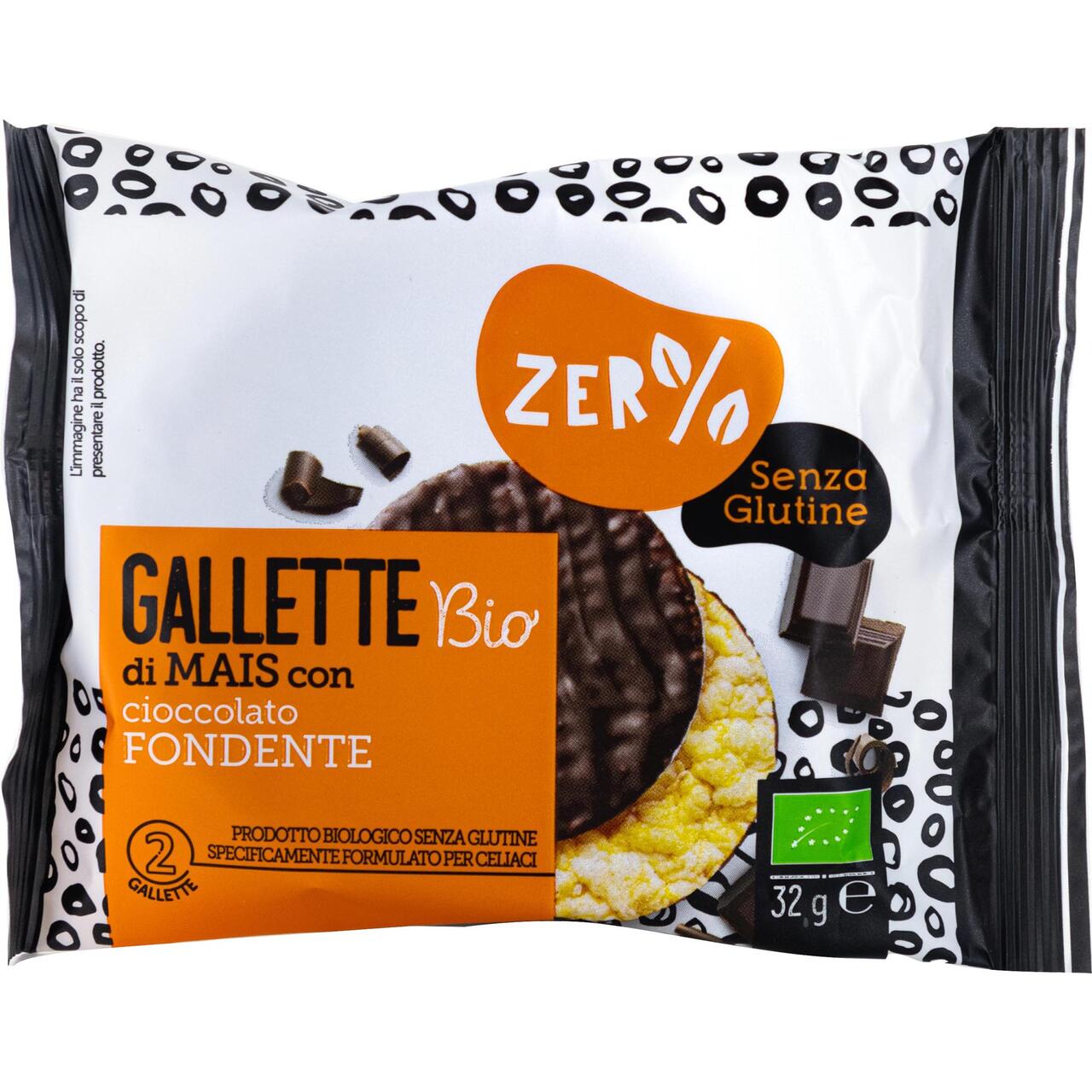 Gallette di mais ricoperte di cioccolato fondente - BiotoBio