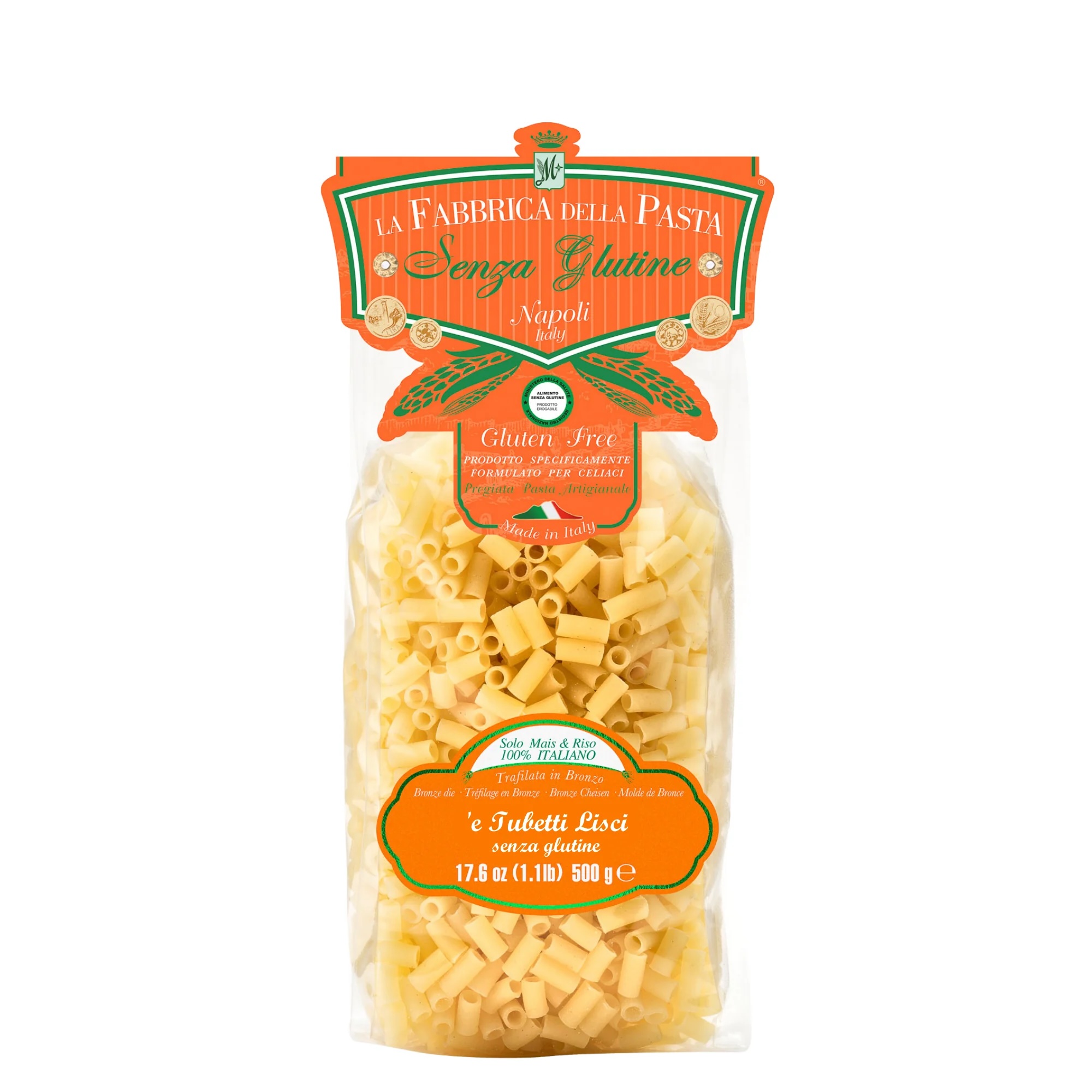 Pasta Tubetti Lisci Senza Glutine - Pasta di Gragnano 