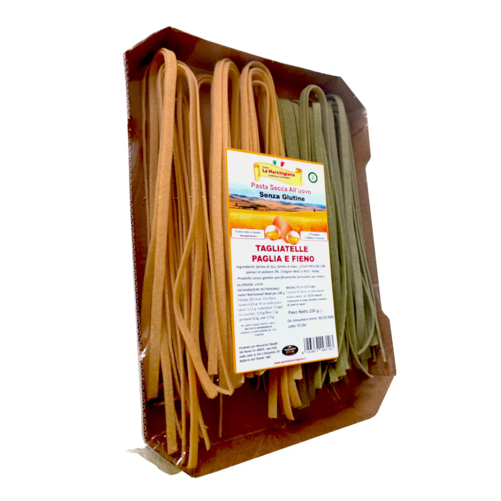 Tagliatelle all'Uovo Paglia e Fieno Senza Glutine - La Marchigiana