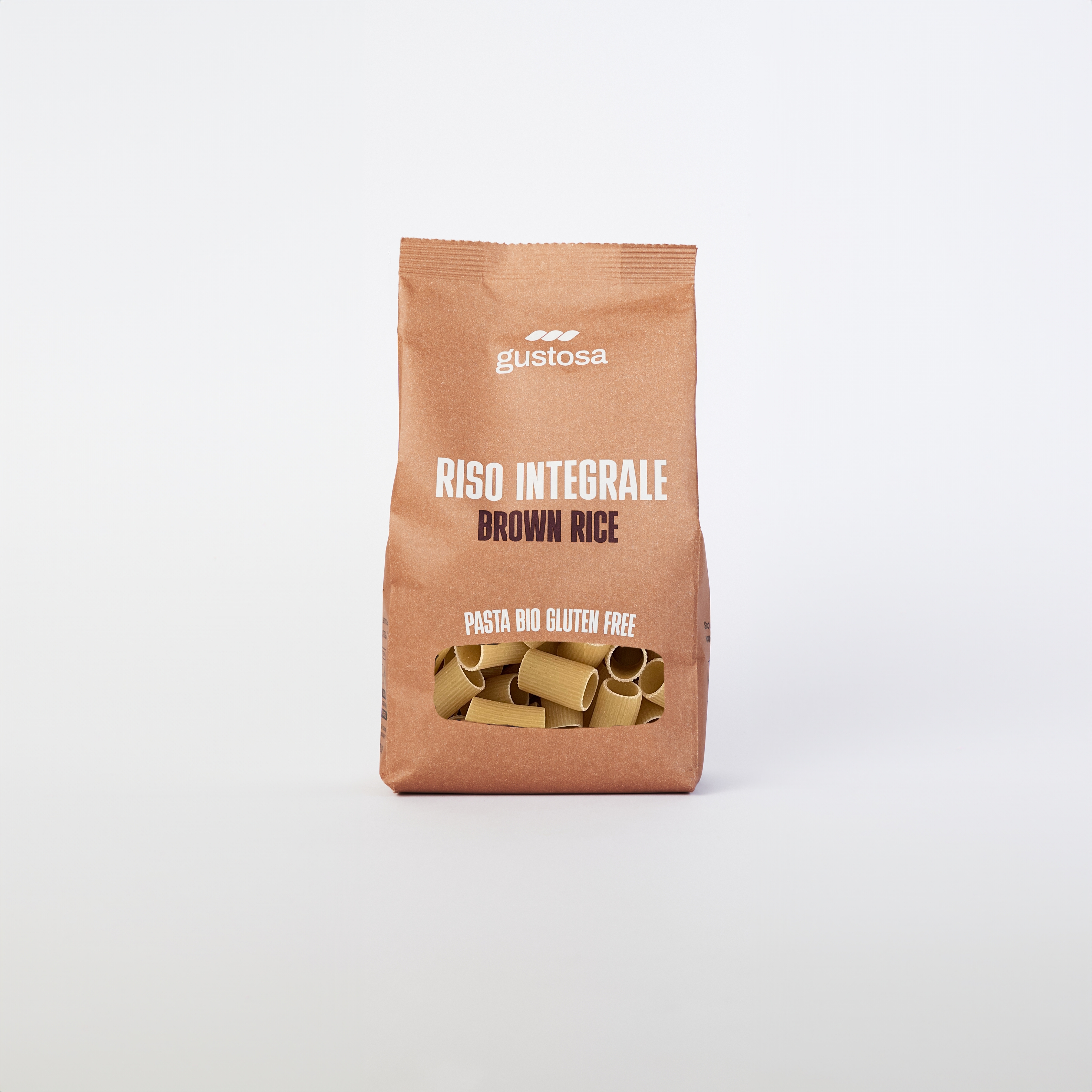 Rigatoni di Riso Integrale Senza Glutine - Pasta Gustosa