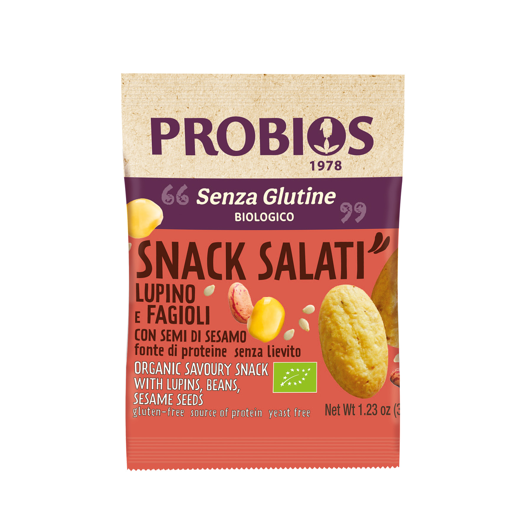 Snack Lupino e Fagioli Senza Glutine - Probios