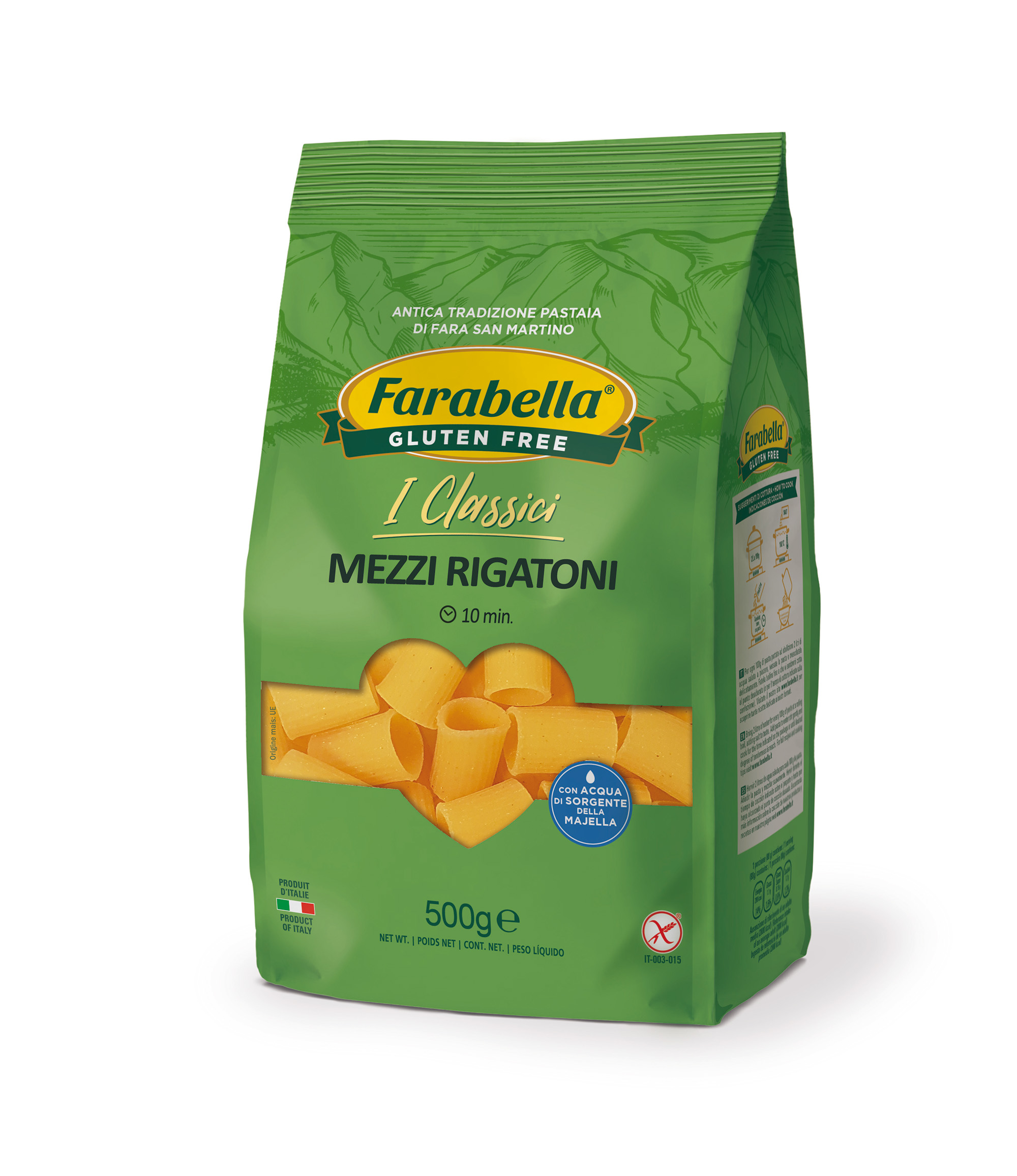 Mezzi Rigatoni Senza Glutine - Farabella