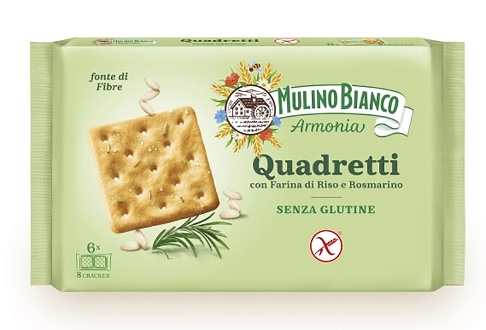 Quadretti Cracker Senza Glutine al Riso e Rosmarino - Mulino Bianco