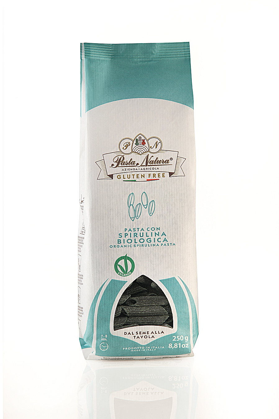 PASTA SPIRULINA BIO PENNE 250G - Pasta Natura
