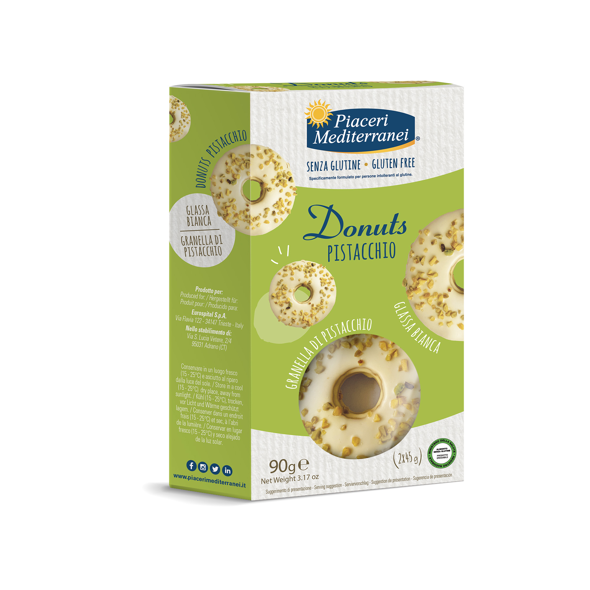 Donuts Senza Glutine Pistacchio - Piaceri Mediterranei