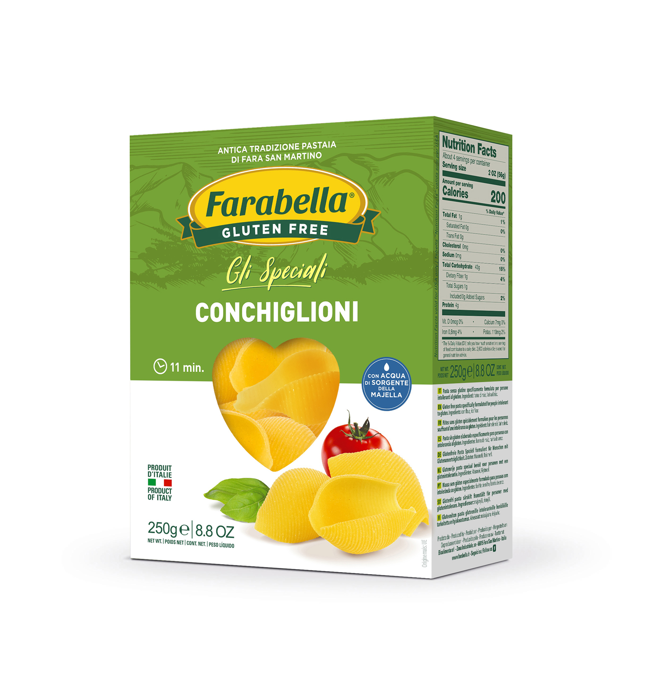 Conchiglioni Senza Glutine 250g - Pasta Farabella
