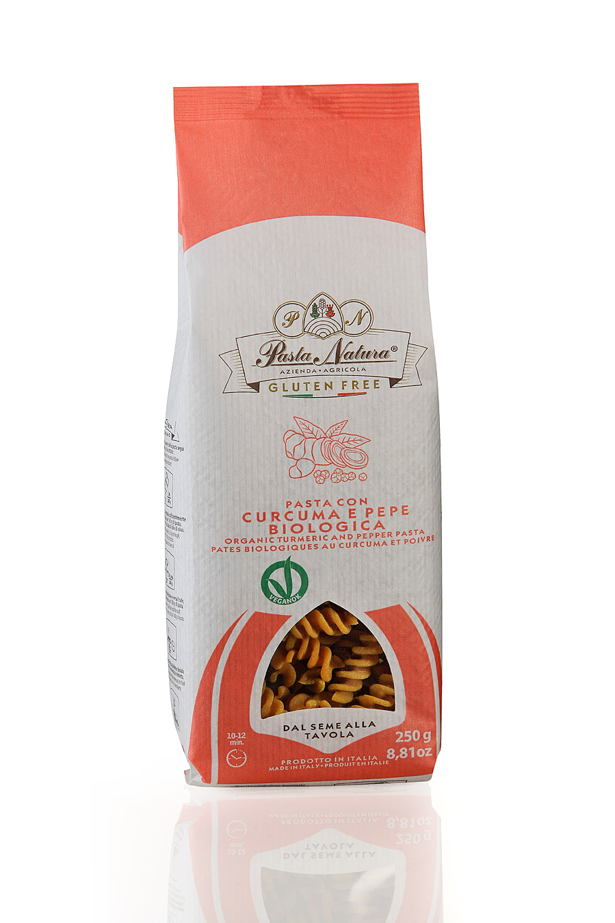 FUSILLI PASTA CURCUMA/PEPE BIO - Pasta Natura