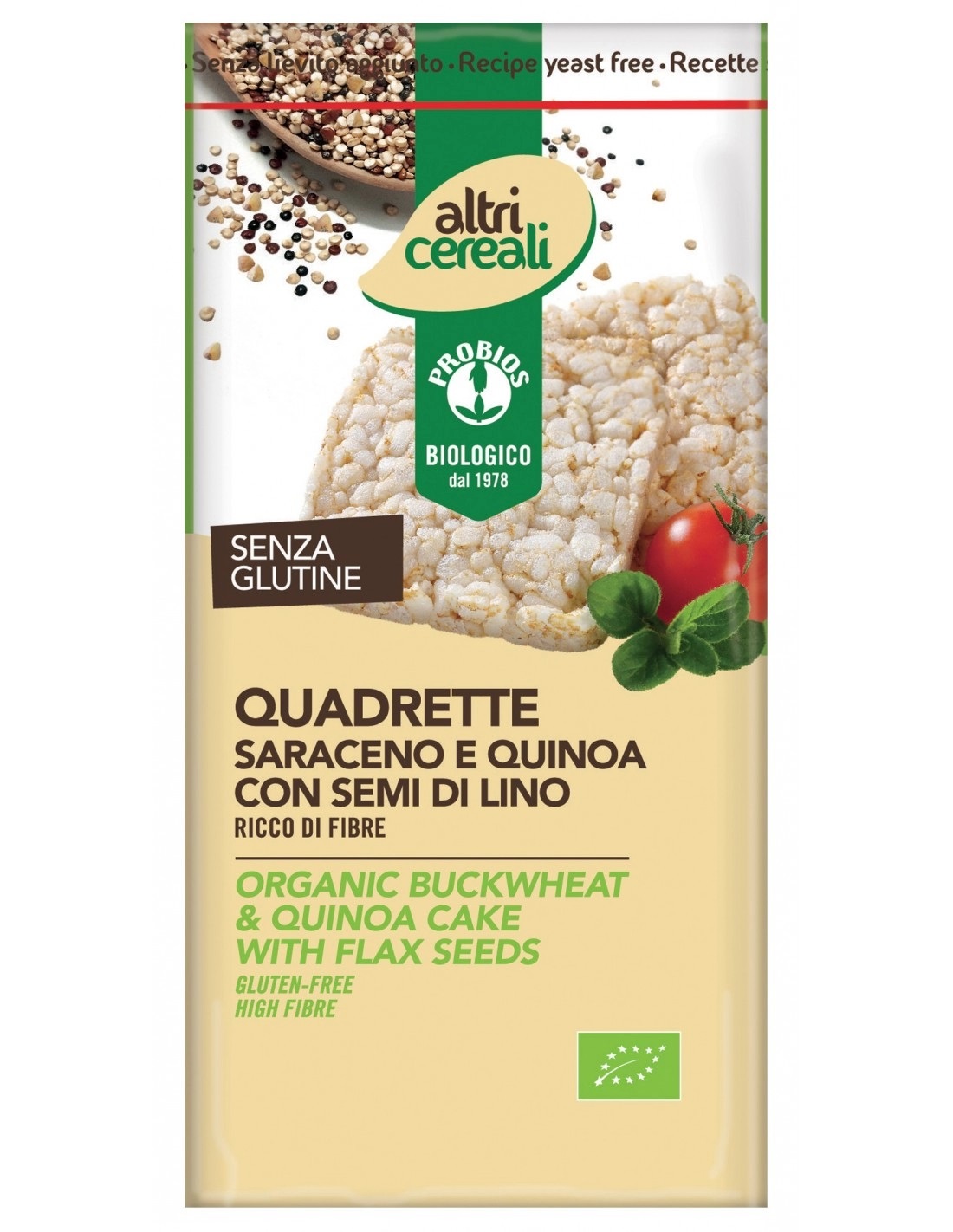 Gallette Quadrette Saraceno e Quinoa Senza Glutine - Probios