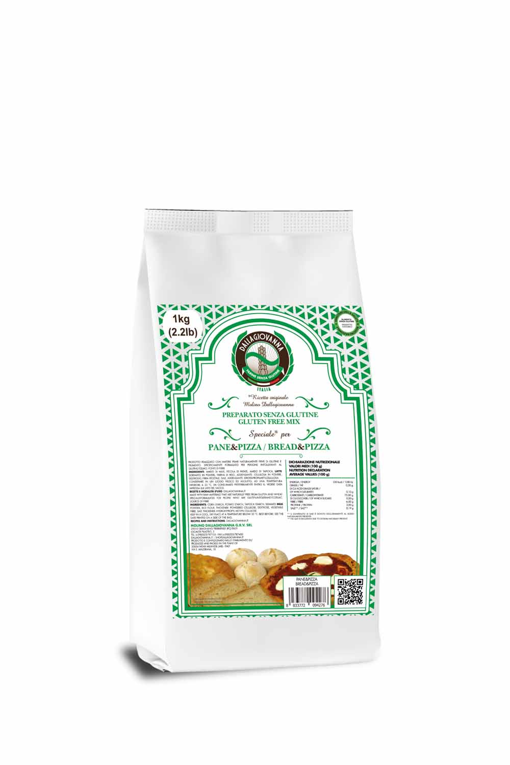 Preparato per Pane e Pizza Senza Glutine e Senza Lattosio - Molino Dallagiovanna