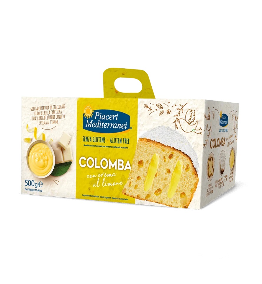 Colomba con crema al limone senza glutine - Piaceri Mediterranei