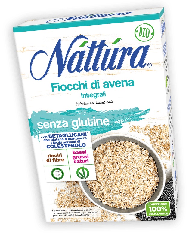 Fiocchi di Avena Integrali Bio Senza Glutine - Nattura