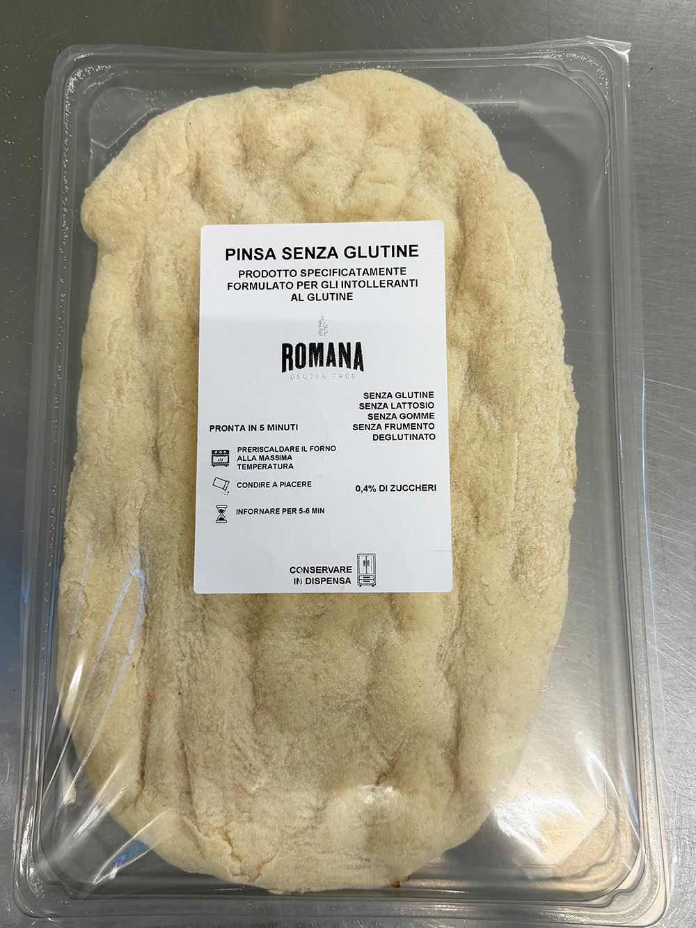 Pinsa Base Ambient in Vaschetta Senza Glutine 250g - Romana Gluten Free