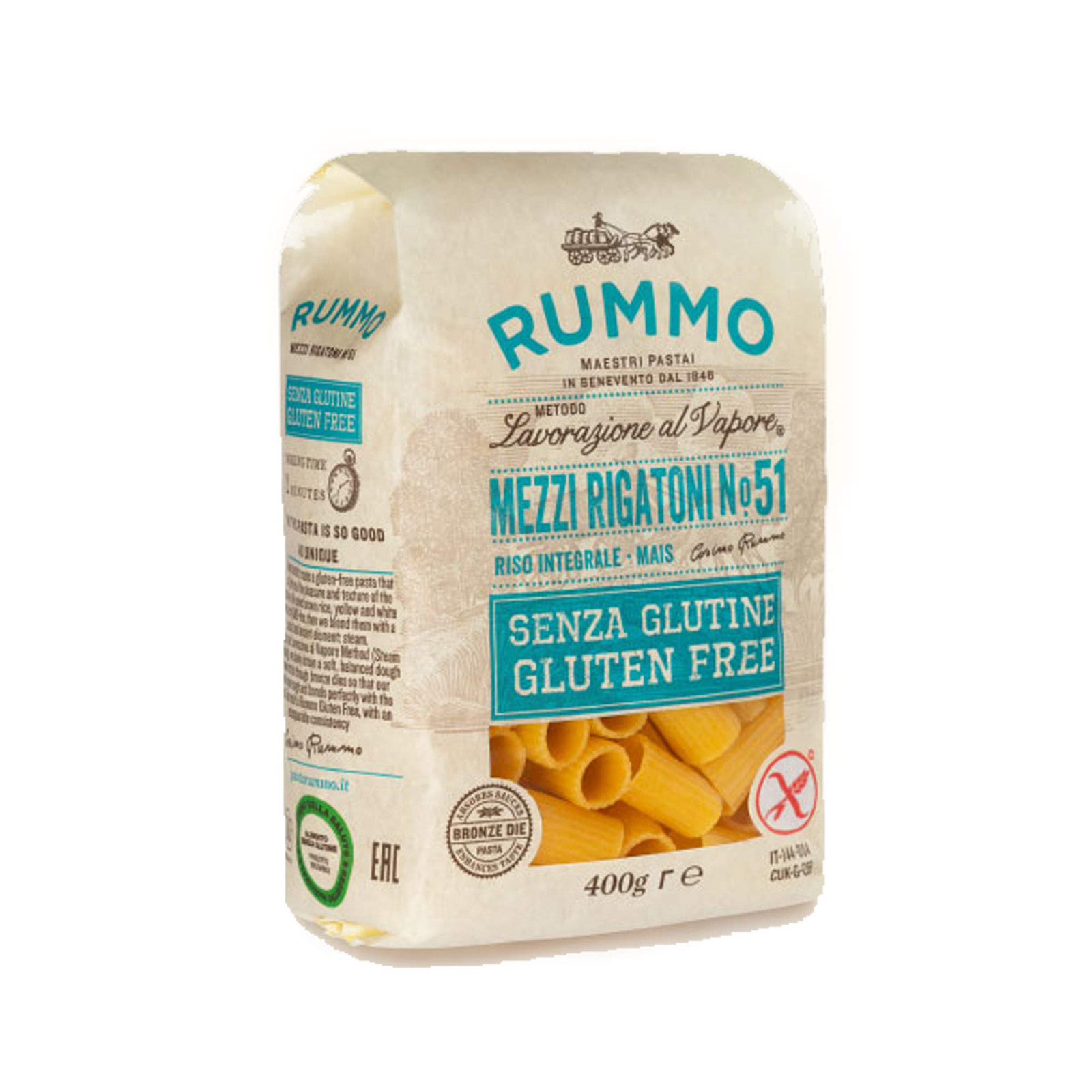 Mezzi Rigatoni Senza Glutine - Pasta Rummo