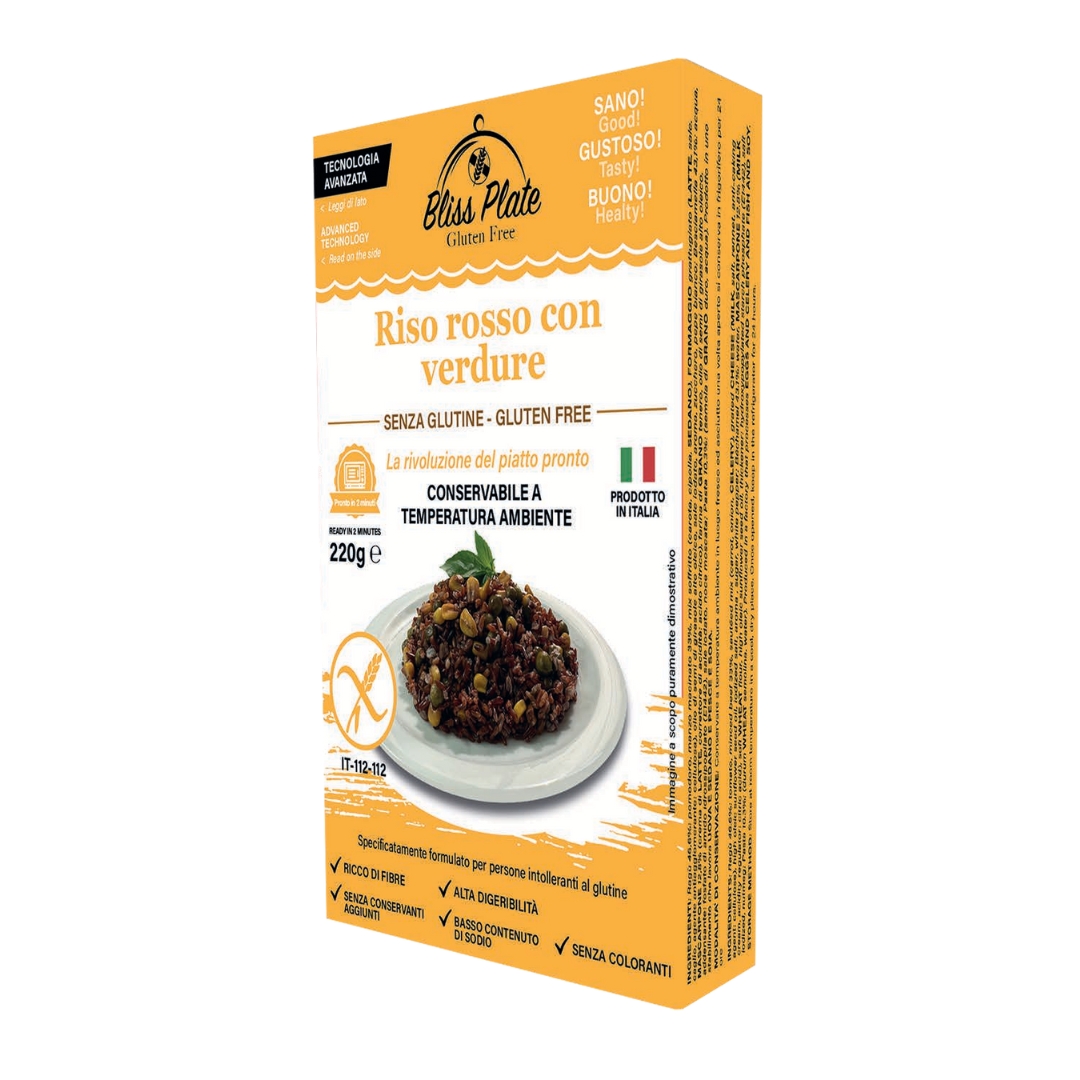 Riso Rosso con Verdure Senza Glutine - Bliss Plate