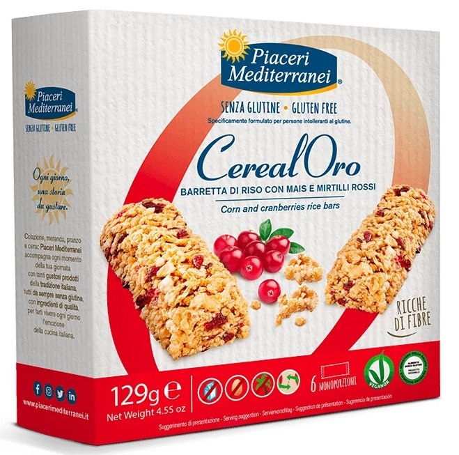 Barretta ai Mirtilli Rossi Senza Glutine - CerealOro Piaceri Mediterranei
