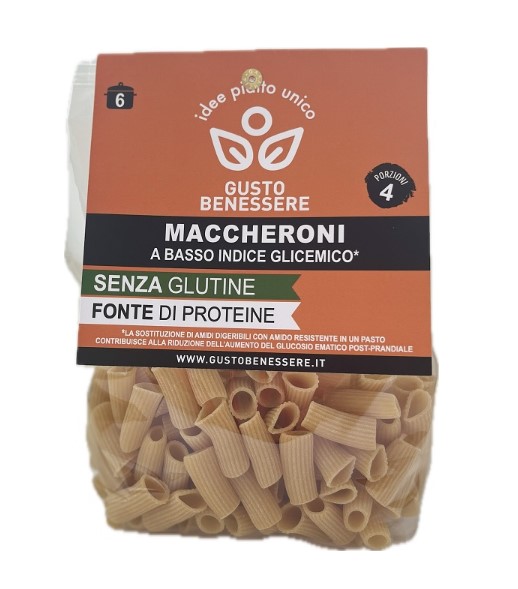 PASTA A BASSO IG S/GLUTINE MACCHERONI 4 porzioni - Gusto Benessere