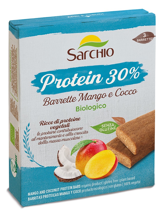 Barrette Protein Senza Glutine Mango e Cocco - Sarchio