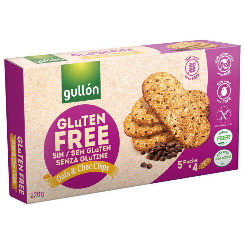 Biscotti Avena con Gocce Cioccolato Senza Glutine - Gullon