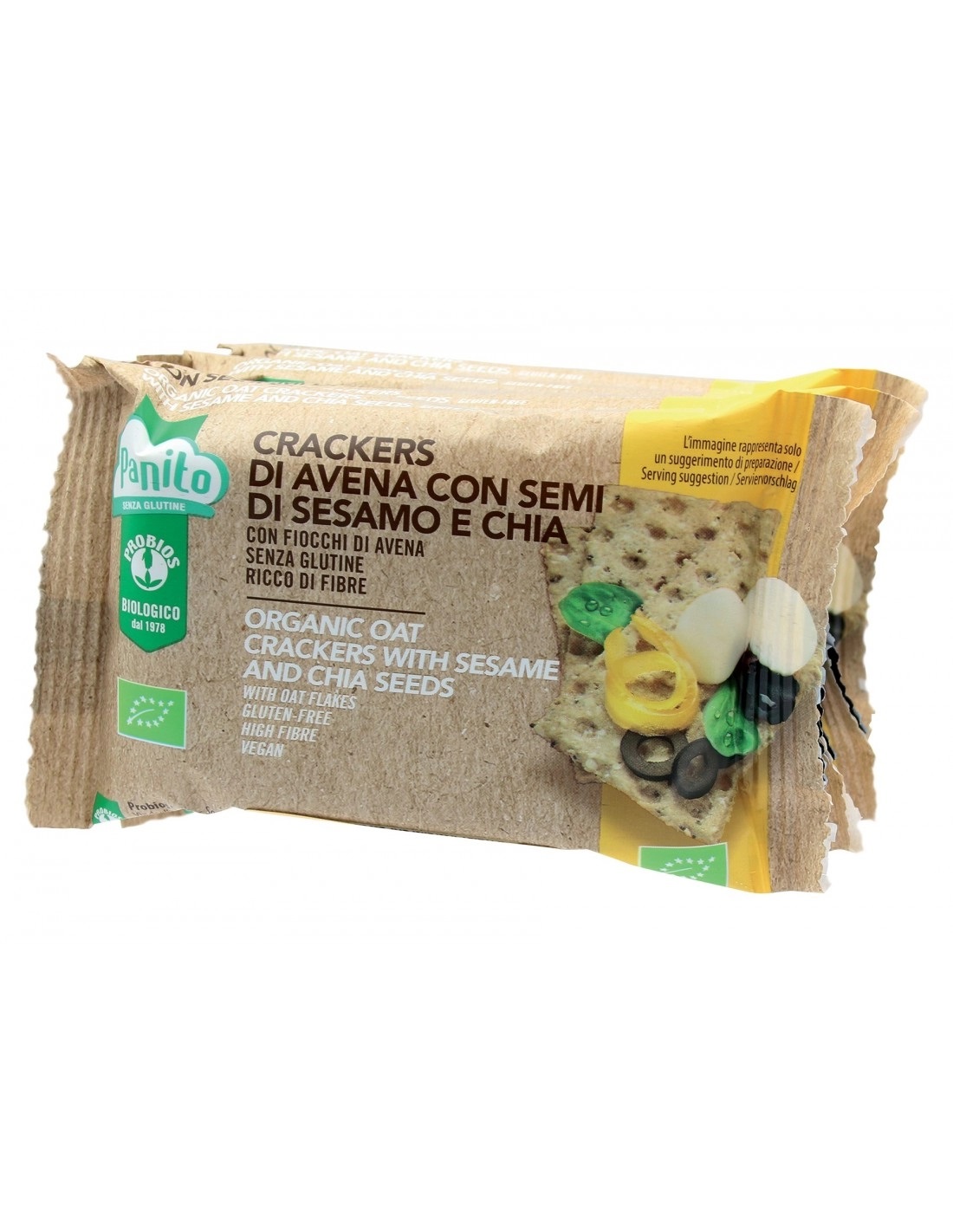 Crackers Avena con Semi di Sesamo e Chia Senza Glutine - Probios ...