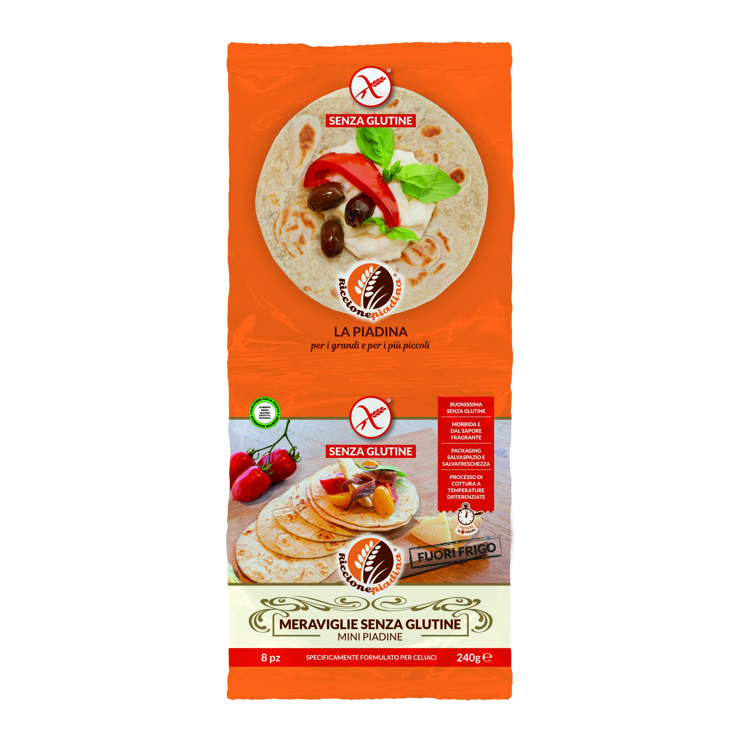 Mini Piadina Meraviglie Senza Glutine Fuori Frigo (6x40g) - Riccione Piadina