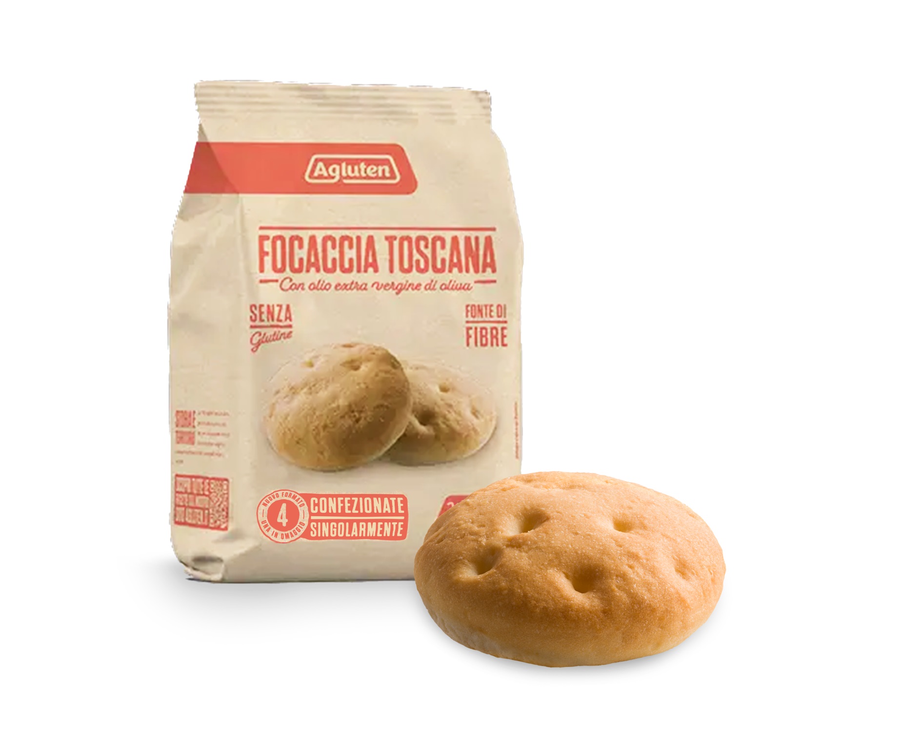 Focaccia Toscana 200g (4 x 50g) - Agluten 