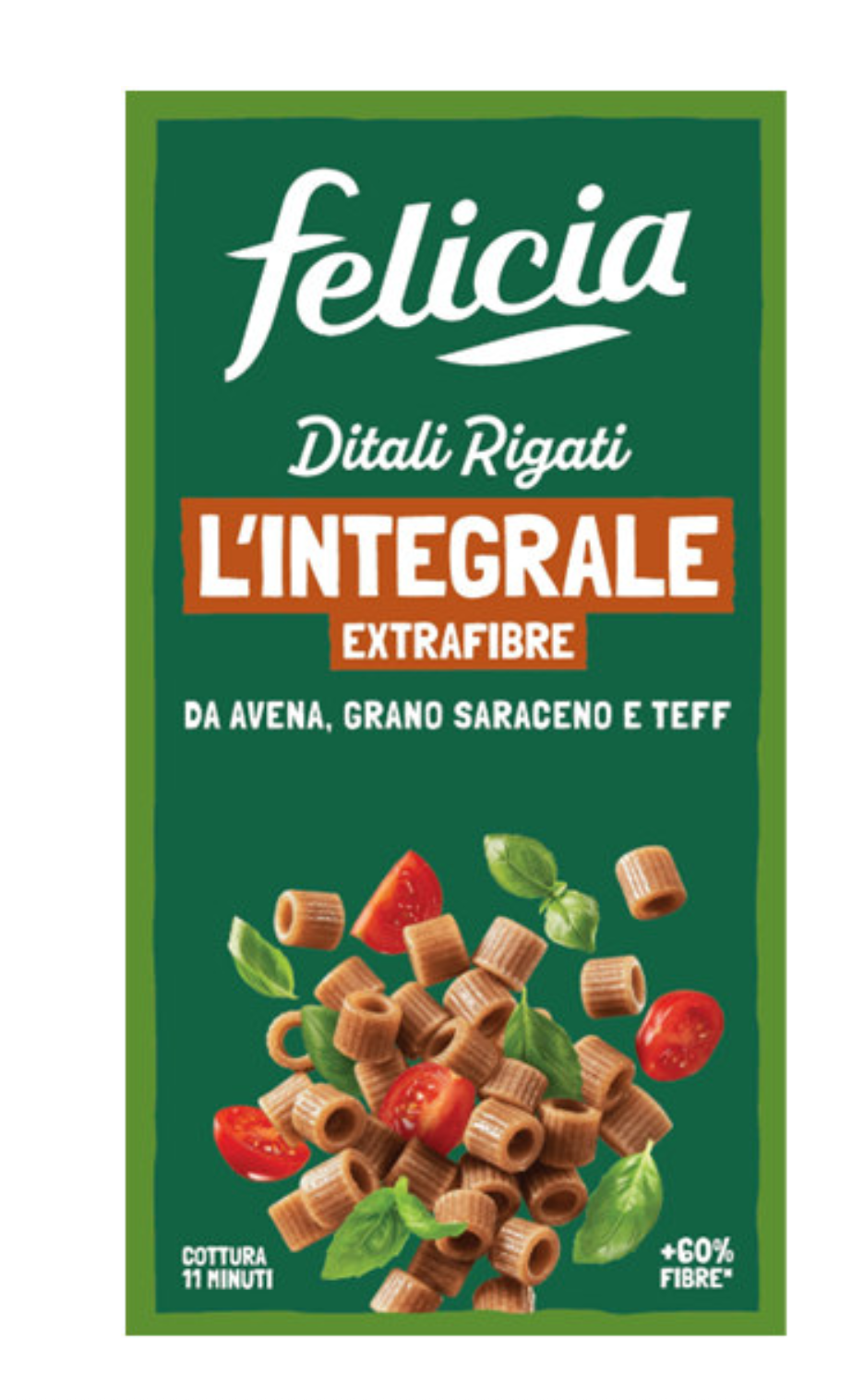 Ditali Rigati Senza Glutine l'Integrale Extra Fibre 340 gr - Felicia