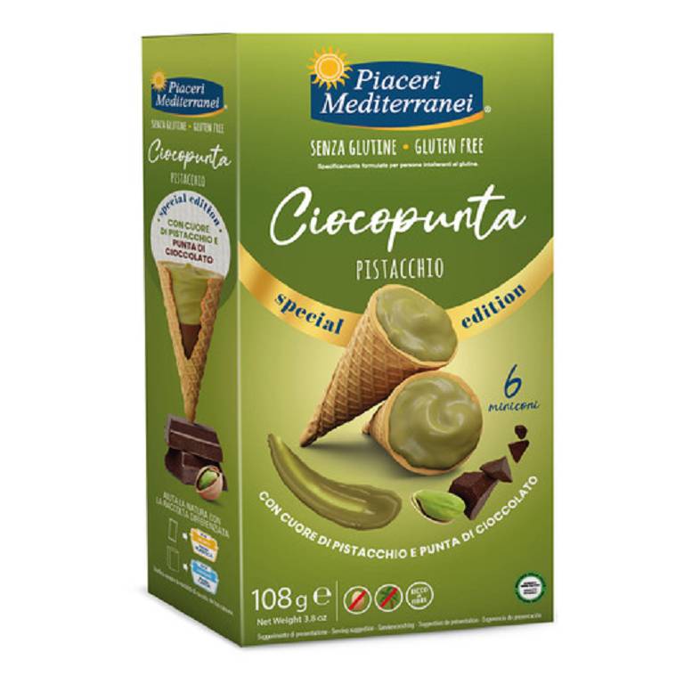 Ciocopunta Pistacchio Senza Glutine 108 g - Piaceri Mediterranei