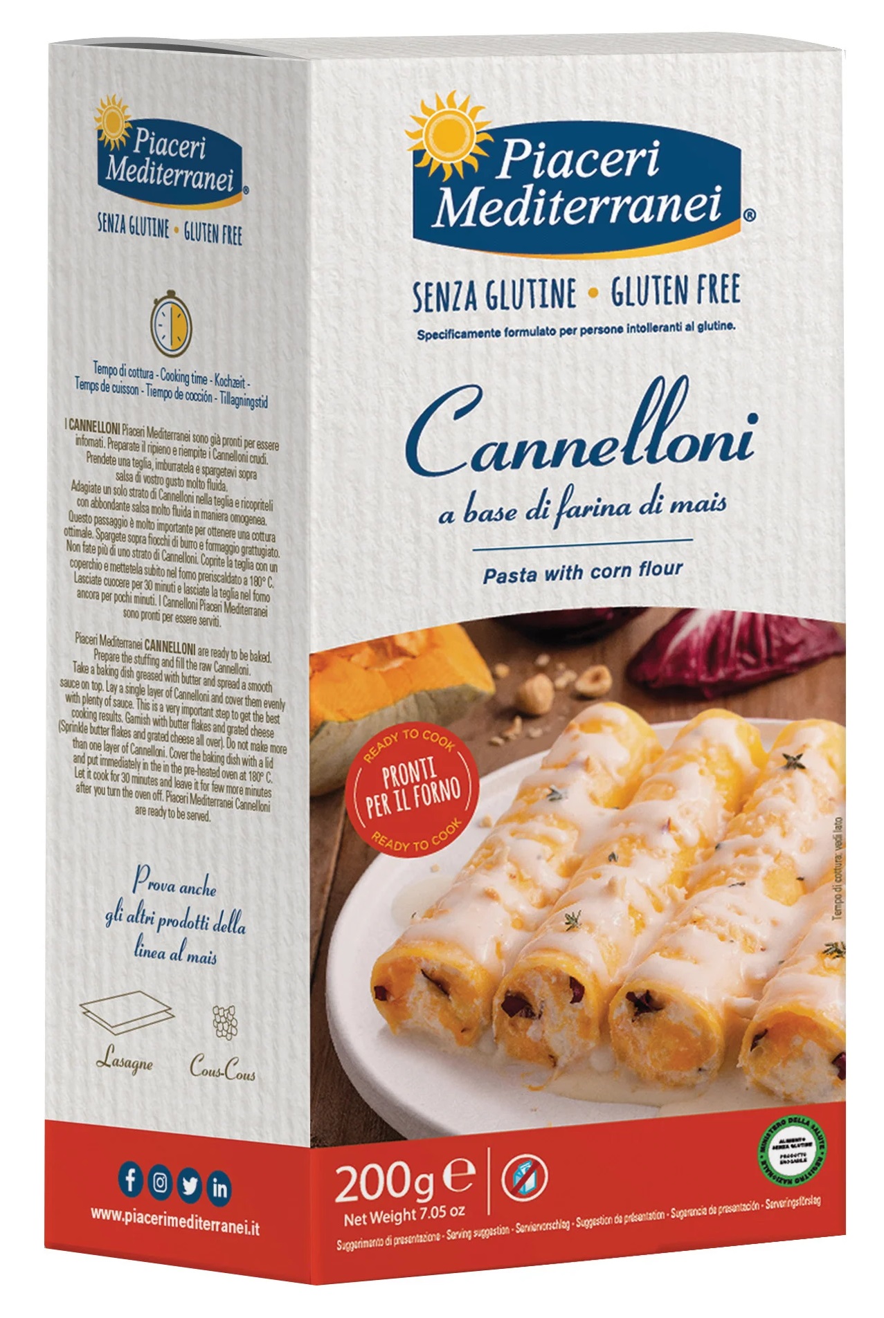 Cannelloni di Mais Senza Glutine - Piaceri Mediterranei