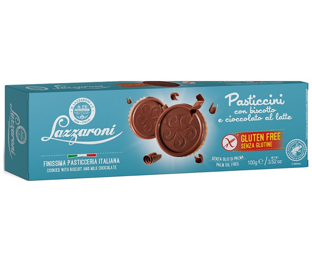 Pasticcini Senza Glutine con Biscotto e Cioccolato al Latte - Lazzaroni
