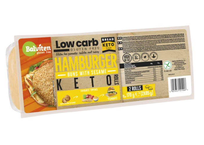 KETO Hamburger Panino con Sesamo (2x85g) - Balviten