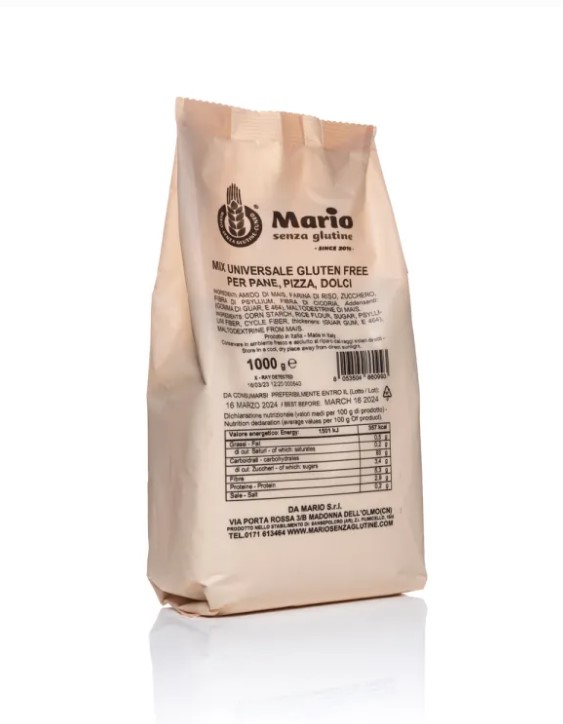 Mix universale pane, pizza e dolci -  Mario senza glutine