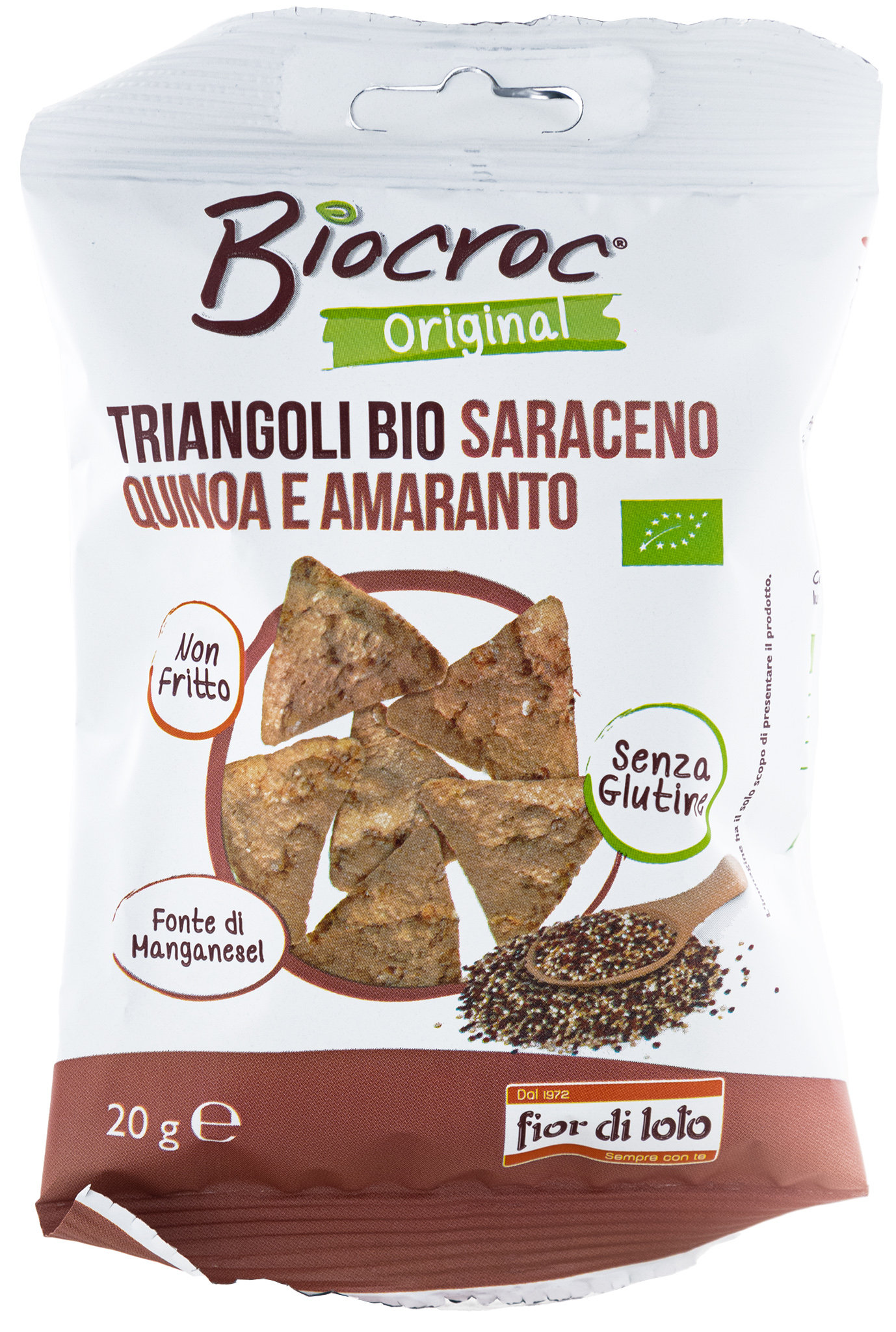 Triangoli di Grano Saraceno con Quinoa e Amaranto Senza Glutine - Biocroc