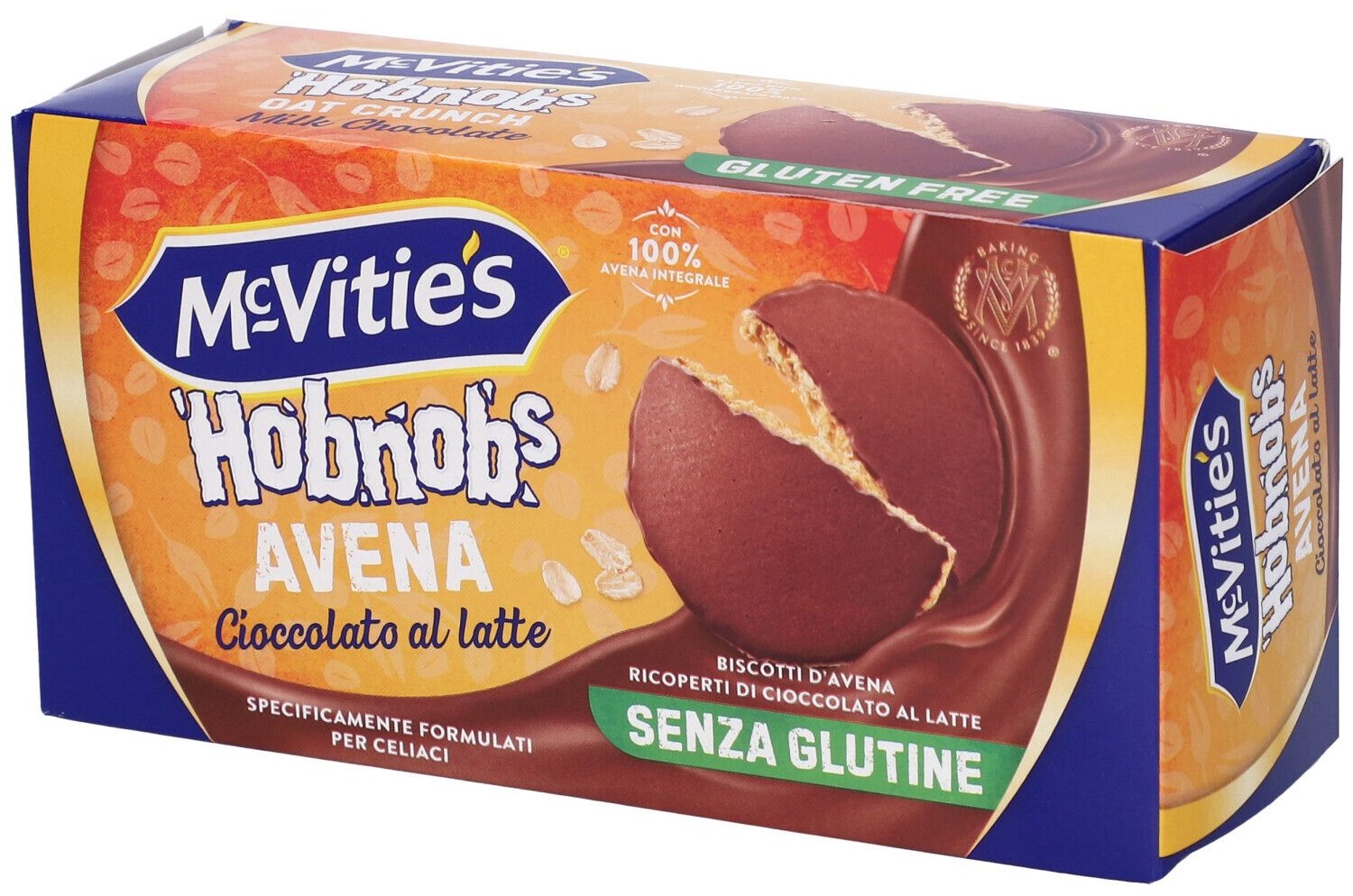 Biscotti Senza Glutine all'Avena e Cioccolato al Latte - Mc Vitie's
