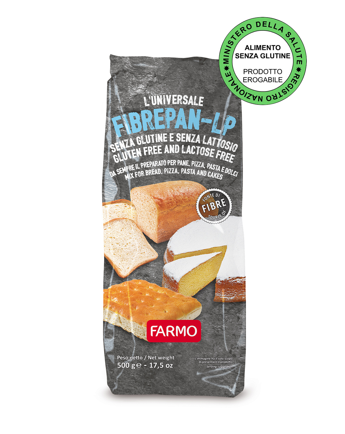 FIBREPAN LOW PROTEIN - L’UNIVERSALE - Preparato per Pane, Pizza, Pasta e Dolci - Farmo